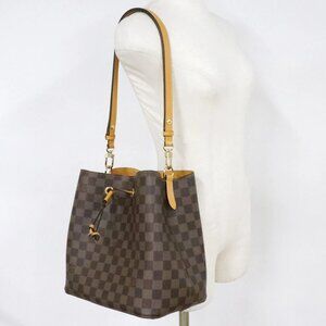 LOUIS VUITTON Neonoe Shoulder Bag N40213 Brown Damier canvas Women